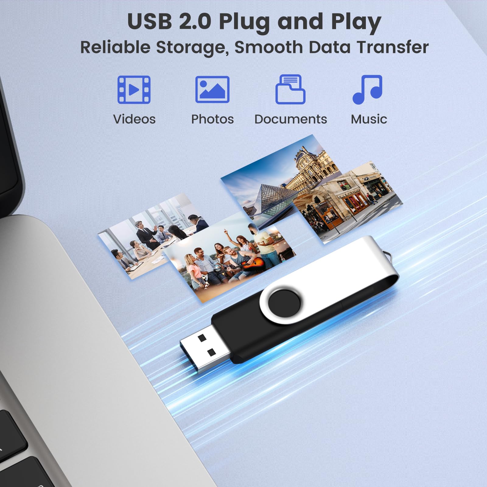 ABLAZE 8GB USB C Flash Drive 10 Pack, OTG USB 2.0 + Type C Memory Stick Dual Type C Thumb Drive Compatible with iPhone 17/16/15, Android Smartphone, Computers