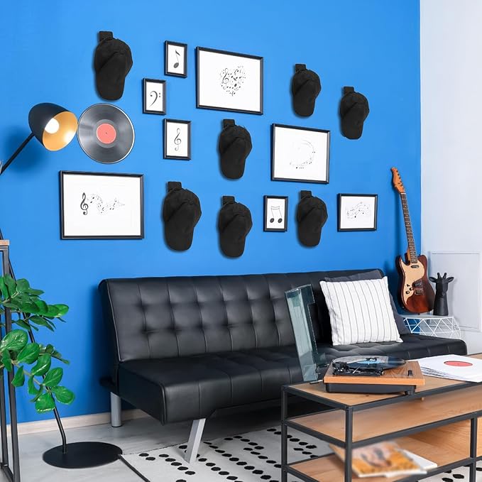 30 Pcs Headphone Wall Hangers Adhesive Gaming Headset Holder Hooks for Wall Mount Strong Universal Stand Hooks for Most Headphone Controller, Hat, Baseball Caps, Closet, Door