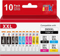PGI-280XXL/CLI-281XXL Ink Cartridge Replacement for Canon 280 281 Ink Cartridges for Canon TR8620a Ink Cartridge TR8620 TR8520 TR7520 TR8600 TS6120 TS6220 TS6320 TR8500 Printer-2PGBK/2BK/2C/2M/2Y