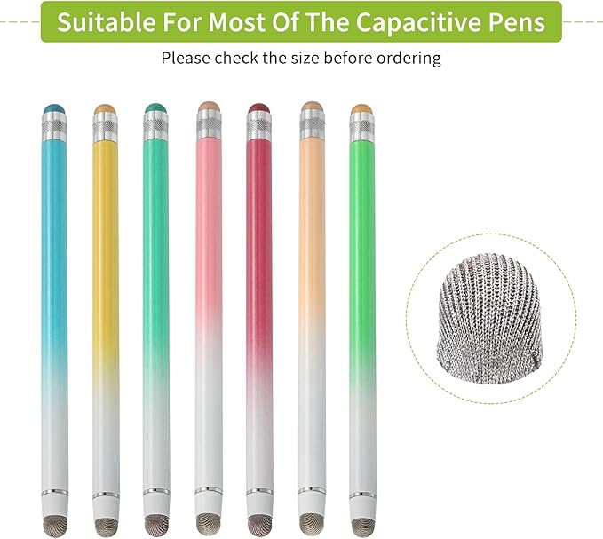 MECCANIXITY 10Pcs Replacement Fiber Mesh Tips for Stylus Pens 6.5mm Suitable for Capacitive Touch Screen,High Sensitivity,Soft,No Scratch Screen Pen Tip