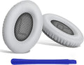Ear Pads for Bose QuietComfort 35 ii/QC35/QC25/QC2/QC15/Ae2/Ae2i/Ae2w, Thickened Soundproof Sponge, Ear Pads with Softer Leather Replacement Earpads Cushions for Bose (Grey)