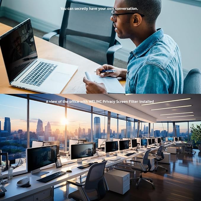 26 Inch - 16:10 Aspect Ratio - Computer Privacy Screen Filter for Widescreen Monitor - Anti-Glare - Anti-Scratch Protector Film - Protects Your Eyes from Harmful Glare and Blue Light