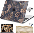 Teryeefi Compatible with M3 MacBook Air 15 inch Model A2941 [2023 2024], Designed Hard Shell Case & Keyboard Cover & Screen Protector,Flowers & Butterfly