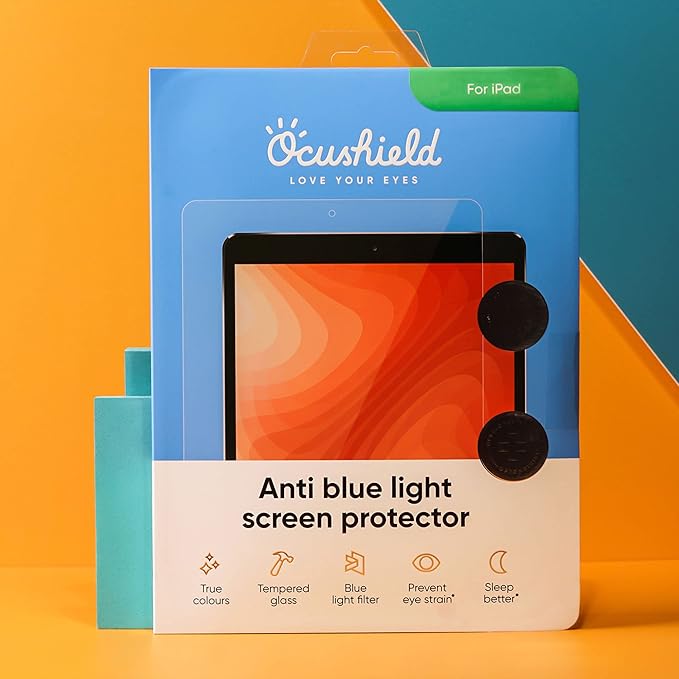 Ocushield Anti Blue Light Tempered Glass Screen Protector for Apple iPad Pro 11" (2018-2022) iPad Air 4/5 (10.9") - Blue Light Filter for iPad - Anti Glare - Protect Your Eyes & Improve Sleep