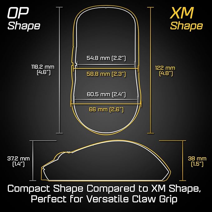 ENDGAME GEAR OP1 8k Wired Gaming Mouse - 8000Hz Polling, PixArt PAW3395 Sensor, Kailh GX Switches, Black