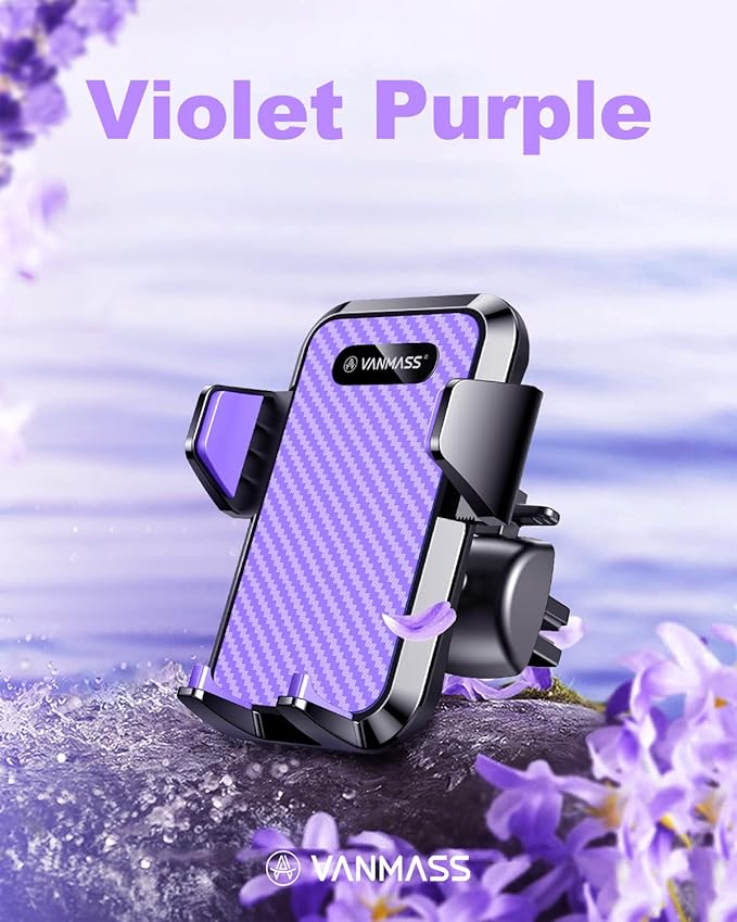 VANMASS [2024 Upgrade Phone Holders for Your Car [Super Suction Cup] Cell Phone Mount Car DashWindow Vent Desk Fit for iPhone 15 Pro Max 14 13 Universal Handsfree Automobile Vehicle Cradle，Purple