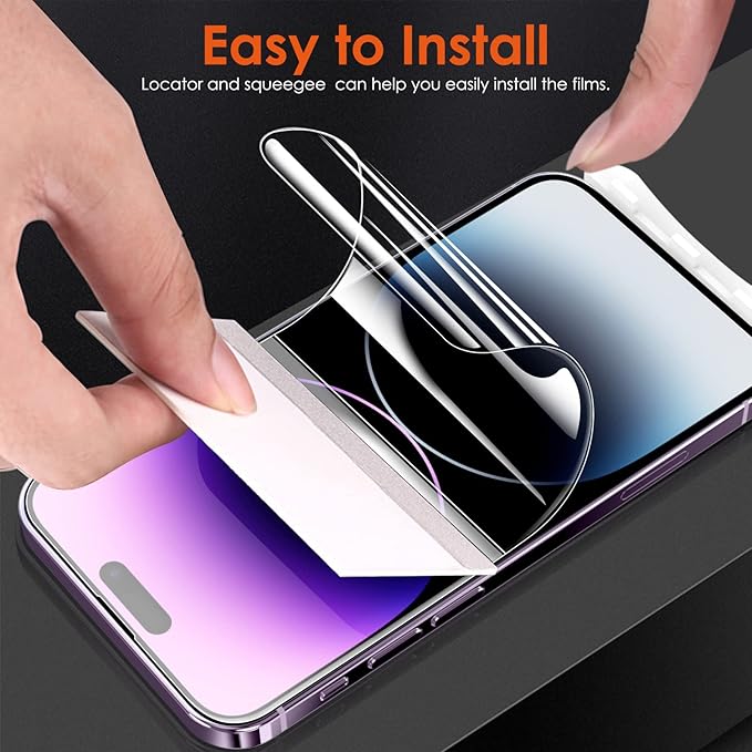 [3 Pack] Hydrogel Film Screen Protector for iPhone 14 Pro Max/iPhone 14 Plus (6.7 inch), Soft TPU Transparent Protective Screen Protector Film (Not Tempered Glass)
