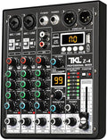 4 Channel Audio Mixer, Professional DJ Mixer Sound Board Mixing Console with 99-Bit DSP Effect, Bluetooth USB Interface Stereo Mixer Board with 48V Phantom Power For Recording Live Stream