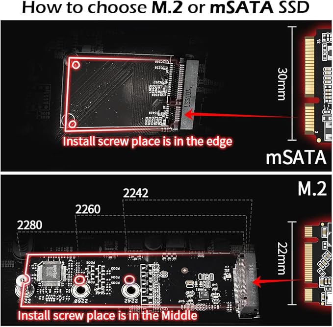 Dogfish mSATA SSD 500GB 3D NAND TLC SATA III 6 Gb/s, mSATA (30x50.9mm) Internal Solid State Drive - Compatible with Desktop PC Laptop - (MSATA 500GB)