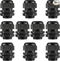 PENGLIN Cable Glands 3/4" NPT Nylon Cable Connector, Strain Relief Cord Connector, IP68 Waterproof Adjustable Locknut(3/4 Inch (10-Pack))
