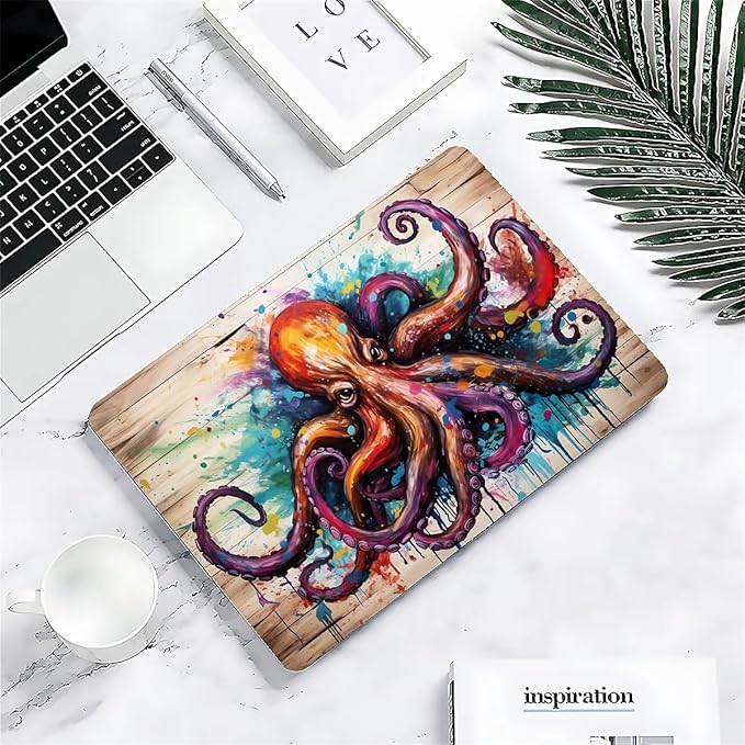 Compatible with MacBook Air 13.3 13.6 Inch Case 2022 2021 2020 2019 Plastic Hard Shell Case Cover,13.3 Pro(A1706/A1708/A1989/A2159/A2289/A2338), Octopus