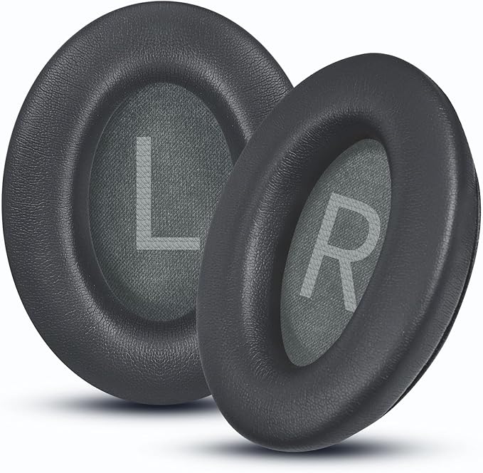Headphones Replacement Ear Pads, Protein Leather earpad Cushions for Bose QuietComfort 45（QC45） Headphones, Softer Memory Foam - Gray