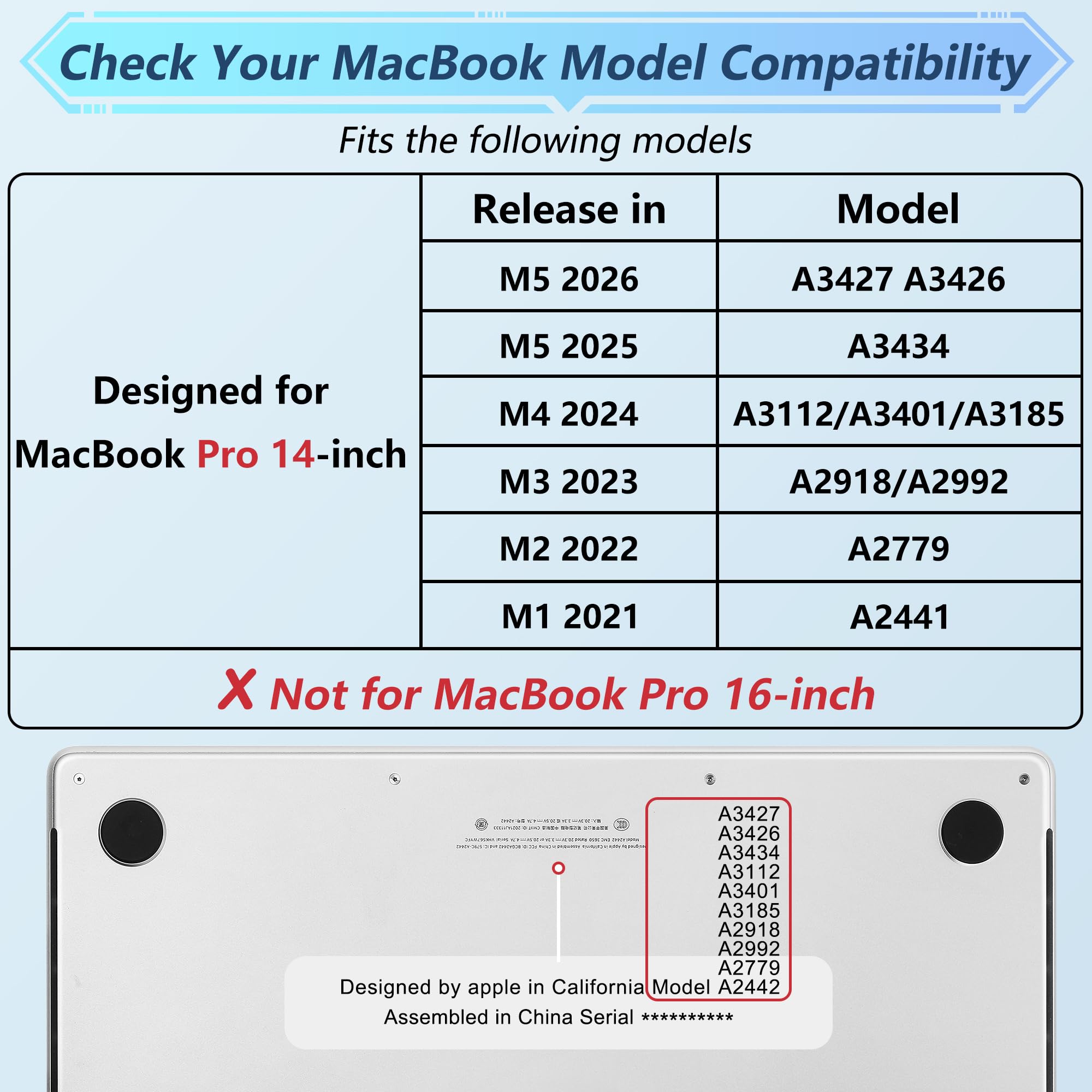 Tuiklol for MacBook Pro 14 Inch Case 2024-2021 Release M4 A3112 A3401 A3185/M3 A2918 A2992/M2 A2779/M1 A2442 Pro/Max,Hard Shell Case with Screen Protector for Touch ID,Composition Book