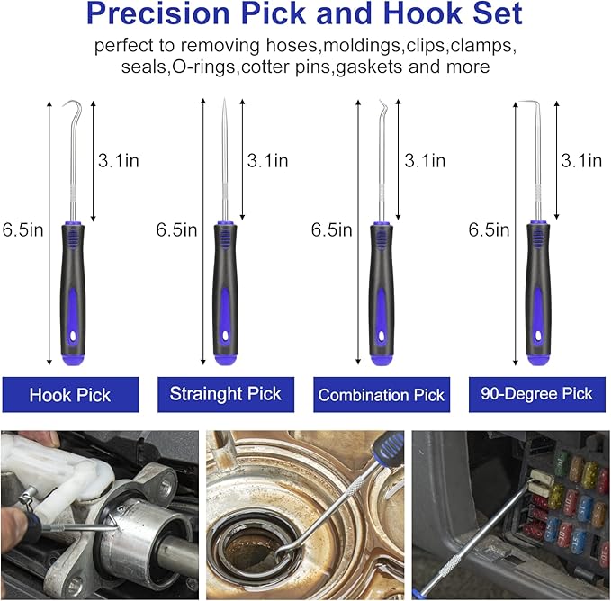 Trim Removal Tool Kit 250Pcs Car Removal Tool Kit Pry Tool Set Auto Clip Pliers Panel Door Radio Dash Window Bumper Adhesive Cable Clips Retainer Clip Set Terminal Removal Tool Set Fastener Remover