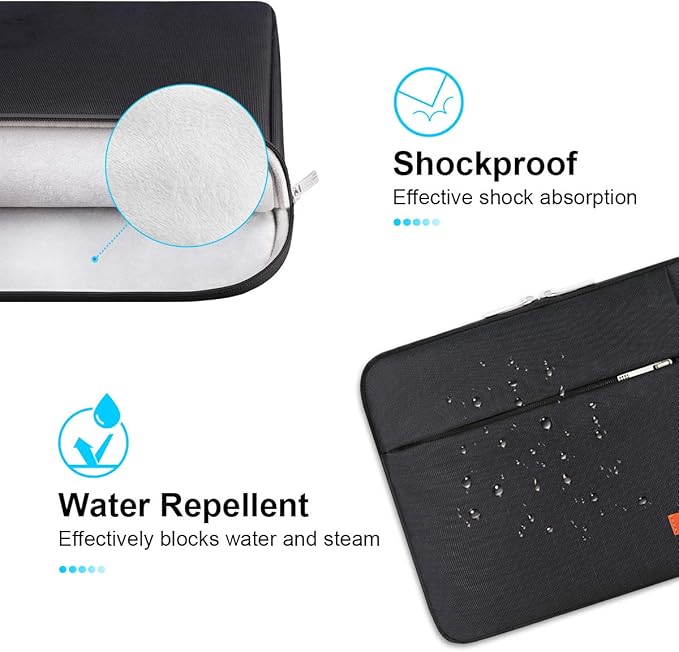 Lacdo Laptop Sleeve Case for 14 inch New MacBook Pro M4/M3/M2/M1 Chips Pro Max A3112 A3401 A3185 A2918 A2992 A2779 2024-2021, 13.8" 13.5" Microsoft Surface Laptop 7th 6 5 4 3 Computer Bag, Black