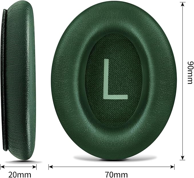 Headphones Replacement Ear Pads, Protein Leather earpad Cushions for Bose QuietComfort 45（QC45） Headphones, Softer Memory Foam - Dark Green