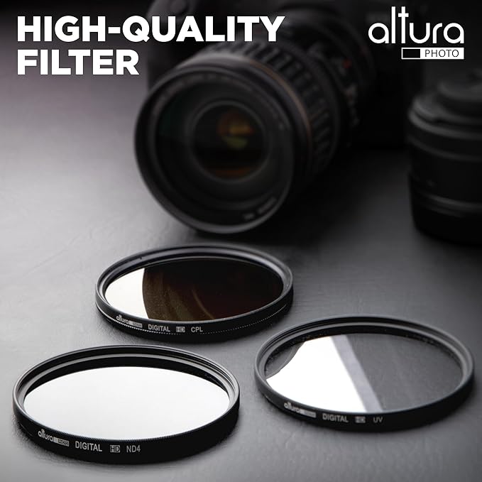Altura Photo 67mm Lens Filter Kit - Multi-Coated UV Protector, CPL Polarizing and ND Neutral Density Filters + Case for Camera Accessories & Lenses