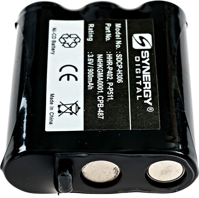 Synergy Digital Cordless Phone Batteries, Compatible with Panasonic P-P511 Cordless Phone, Combo-Pack Includes: 2 x SDCP-H306 Batteries