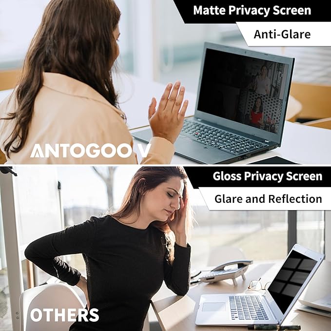 2-Pack Privacy Screen Compatible with MacBook Pro 13 Inch Screen Protector (2016, 2017, 2018, 2019, 2020, 2021, 2022, M1, M2), Laptop Privacy Screen Matte Anti Blue Light Glare Filter
