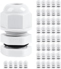XHF 45 Pcs 1/4 Inch IP68 Strain Relief Nylon Cord Grip NPT Cable Glands Adjustable UL Listed and RoHS Compliant (Grey)