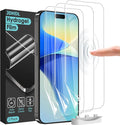 3 Pack Flexible Film Screen Protector for iPhone 16 Pro, Non-breakable Soft TPU Hydrogel Film for iPhone 16 Pro Screen Protector Film (NOT Glass)
