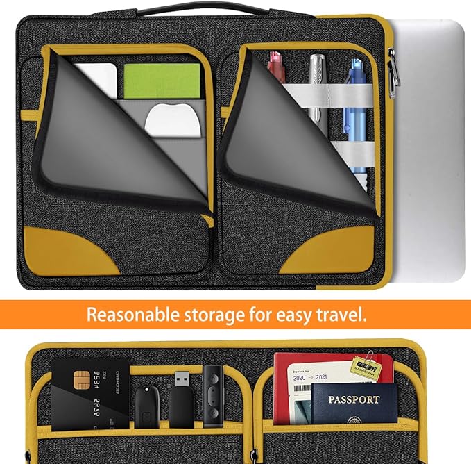 ZINZ Laptop Case 15 15.6 16 inches Sleeve Slim Briefcase Spill-Resistant Handbag for Most Popular 15" 15.6" 16" Notebooks，B01YL02