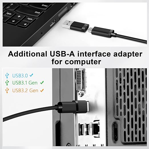 Kuject Link Cable 20FT Compatible for Quest 3S/3, Quest 2/Pro, Pico 4, VR Headset Accessories Cable for Rift S/Steam VR Games, USB 3.0 Type C to C High Speed Data Transfer Charging Cord for Gaming PC