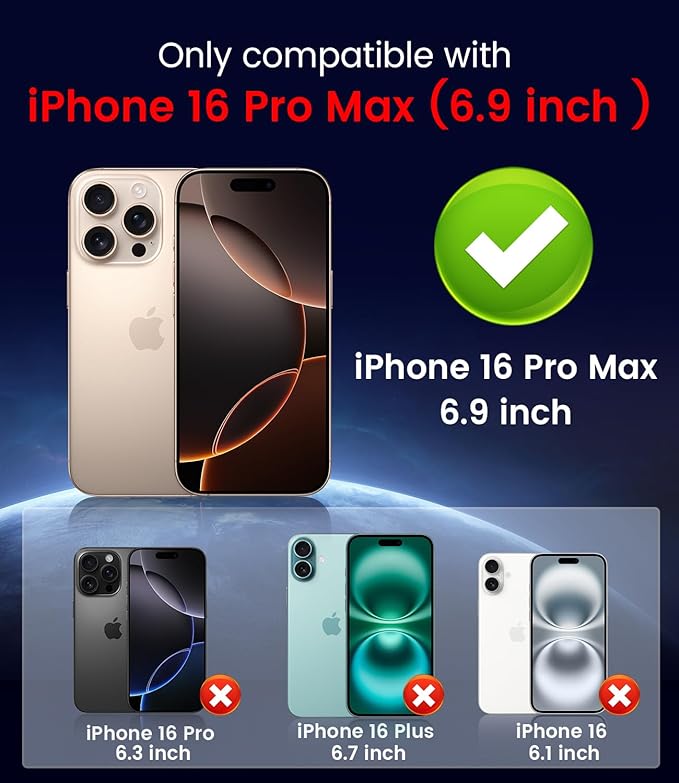 Magnetic for iPhone 16 Pro Max Case [Compatible with MagSafe][Built-in Camera Lens Protector] Slim Soft Silicone Bumper Shockproof Metallic Luster Phone Case (Burgundy)