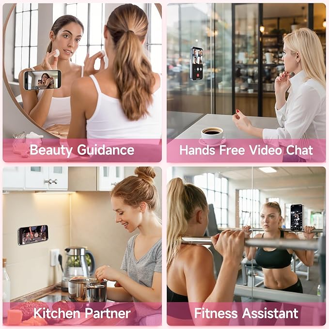 Silicone Suction Cup Phone Case Mount Double Sided, Phone Accessories Hands-Free Strong Grip Holder for Selfies and Videos, Silicon Phone Stand for iPhone and Android Lavender