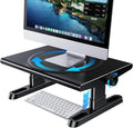 Monitor Stand Riser for Desk,360°Rotation Freely Height Adjustable by Knob,4.4-5.8 Inches,Ergonomic Monitor Stand Mount, Desktop Monitor Stand Riser for Computer,Laptop,Printer,Tv,Black
