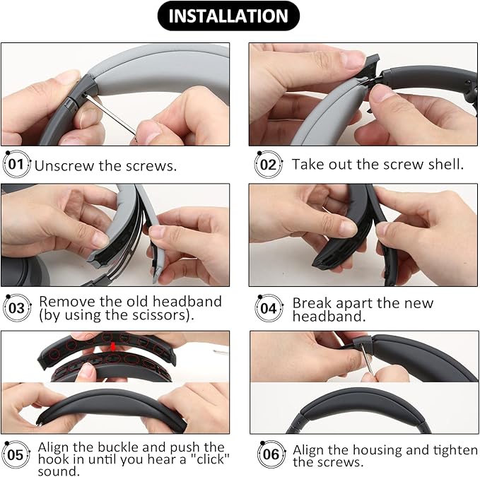 Replacement Headband Padding for Bose QuietComfort 45 (QC45) QC35 QC35 II Headphones (Sky Blue)