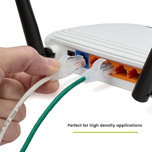 TRUECABLE Cat6 Component Rated Patch Cable, Unshielded (U/UTP), 3ft, Green, 28AWG Solid Copper, Snagless 10G High-Speed Ethernet Cable, PoE++ 4PPoE 100W, UL Listed, RoHS-3, 5 Pack