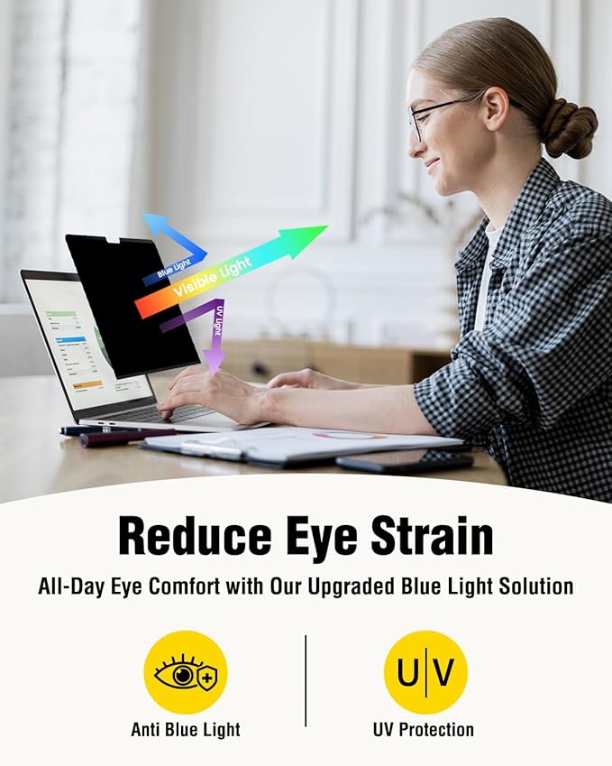 F FORITO Magnetic Privacy Screen Protector Compatible with MacBook Pro 16 inch (2021-2024, M1, M2, M3, M4 Pro/Max), Removable 360° Anti Peeping Anti Blue Light Anti Glare Laptop Privacy Shield