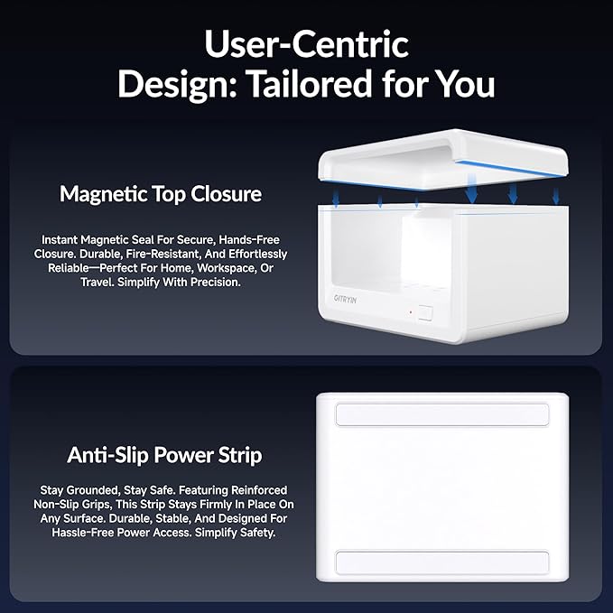 Gitryin 1 Type-C Retractable Wall Charger with USB A Port and 11-in-1 Desktop Charging Station with 3 Type-C Retractable Wall Chargers