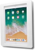 TABcare Anti-Theft Acrylic VESA Enclosure for Apple iPad Pro 9.7" with Free Wall Mount Kit & 90-Degree Angle Charge Cable (iPad Pro 9.7", White)