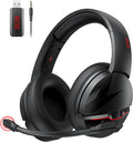 acer Wireless Gaming Headset, PS5 Headset with 2.4GHz for Ps5, Ps4, PC, Switch, Bluetooth 5.3 + 100Hrs Gaming Headphones with Noise Canceling Mic for Laptop, Mobile, Mac, 50mm Drivers (Black)
