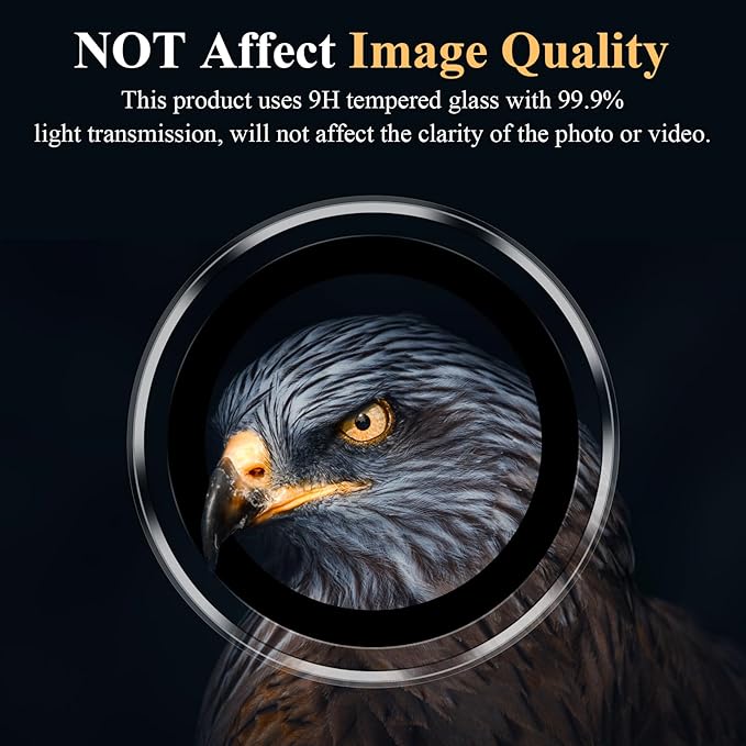 YWXTW Camera Lens Protector for Samsung Galaxy S24 / S23 / S23 Plus, [NOT for S24 Plus] 9H Tempered Glass HD Clear Individual Ring Camera Screen Protector for Galaxy S24 Accessories (Clear)