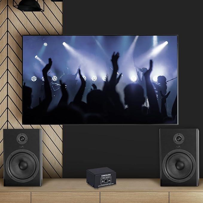 Audio Switcher RCA 2 in 1 Out/1 in 2 Out A/B Switch Stereo Audio Splitter Box with No Distortion RCA Jack for Switching Between Computer Speakers and Headphones
