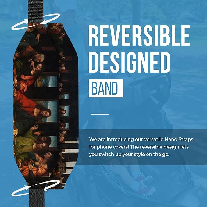 Customizable Universal Phone Grip Strap | Reversible Phone Hand Strap for Phone Cases as Phone Loop Holder| Secure handling by Comfortable Phone Strap - Last Supper