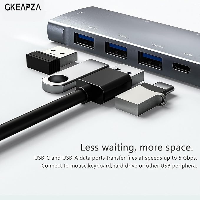 USB C Adapter Docking Station for Galaxy dex iPad Pro,USB-C Multiport Adapter with 4K HDMI,3.5mm Jack,PD 100W,3 USB3.0,SD/TF Card Slot,for MacBook iPhone 15 Samsung Tab