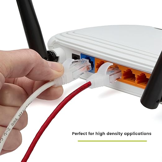 TRUECABLE Cat6 Component Rated Patch Cable, Unshielded (U/UTP), 2ft, Red, 28AWG Solid Copper, Snagless 10G High-Speed Ethernet Cable, PoE++ 4PPoE 100W, UL Listed, RoHS-3, 5 Pack