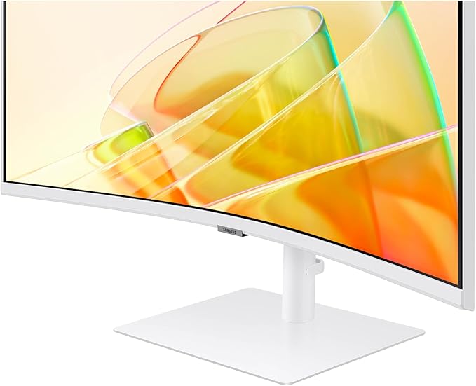 Samsung 34” ViewFinity (S65TC) Series Ultra-WQHD 1000R Curved Computer Monitor, HDR10, 100Hz, AMD FreeSync, Thunderbolt 4, Height Adjustable Stand, Built-in Speakers, Eye Care, LS34C650TANXGO, 2024