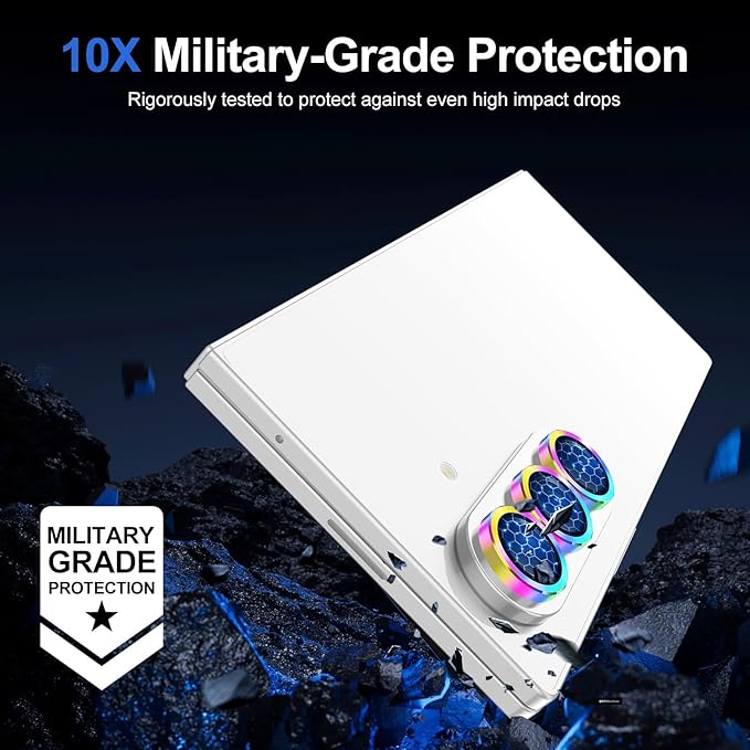 for Samsung Galaxy Z Fold 7 Camera Lens Protector, Individual Metal Ring Tempered Glass Lens Cover, [Strong Adsorption] Scratch Resistant Ultra-Thin HD Clear Lens Cover, 1 Set-Colorful