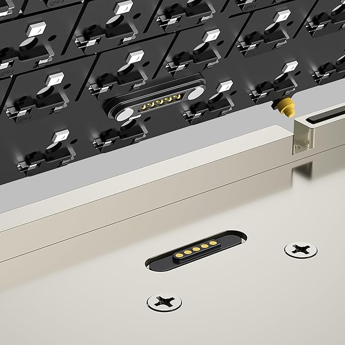 KEEBMONKEY WOBKEY Crush 80 Reboot CNC Aluminum 5-Second Quick-Release Triple-Mode Connectivity Mechanical Keyboard with Superior Acoustics (Lite Black)