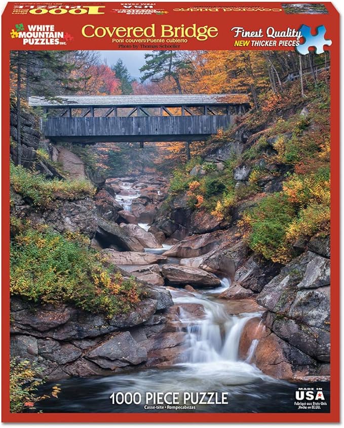 White Mountain Puzzles Covered Bridges, 1000 Piece Jigsaw Puzzle