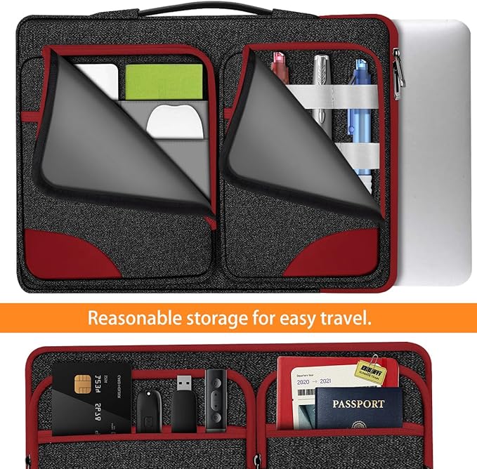 ZINZ Laptop Case 15 15.6 16 inches Sleeve Slim Briefcase Spill-Resistant Handbag for Most Popular 15" 15.6" 16" Notebooks，B01RD02