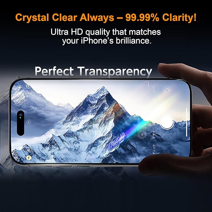 OneFish Screen Protector for iphone 11 Pro/X/Xs, 9H Hardness Glass Scratch Resistant HD Clarity Tempered Glass Film with Installation Frame Shatterproof Bubble Free Easy Installation,2Pack.