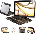 Transparent Case with Keyboard for 2024 iPad Pro 11-inch (M4),with 7-Color Backlit Wireless Keyboard, 360°Rotatable Protective Case Multi-Touch Trackpad,with Pencil Holder,with Shortcuts,Black