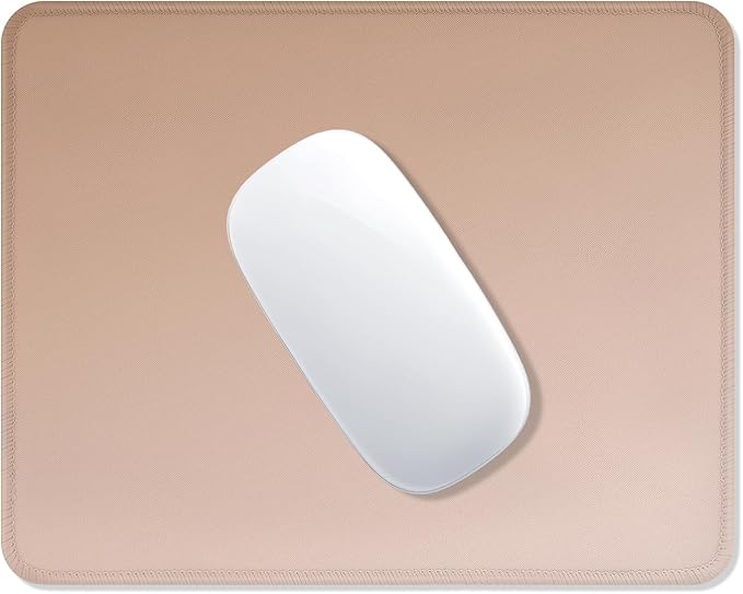 ITNRSIIET Mouse Pad Non-Slip Rubber Base Smooth Surface Stitched Edges Waterproof Durable Compatible with All Mice for Office & Gaming, Desk Accessory, 10.2x8.3x0.12 inch, Camel Gradient
