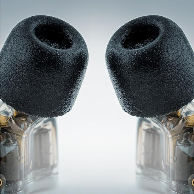 Comply 600 Core Series | Memory Foam Replacement IEM Ear Tips for Truthear, Sennheiser, Moondrop & More | Superior Noise Isolation, Ultimate Comfort, Secure Fit | TechDefender, Black (S/M/L) (3 Pairs)